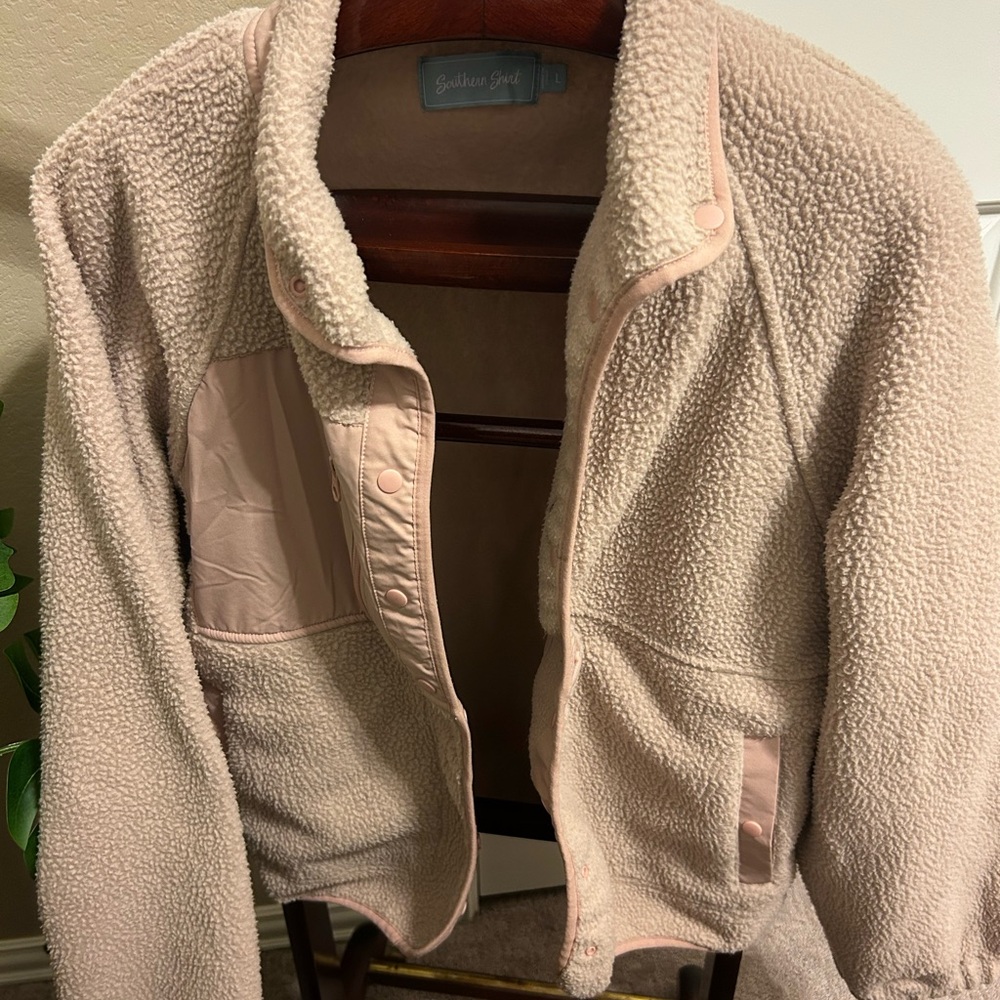 Pink Southern Shirt Company Cozy Button up Sweater L